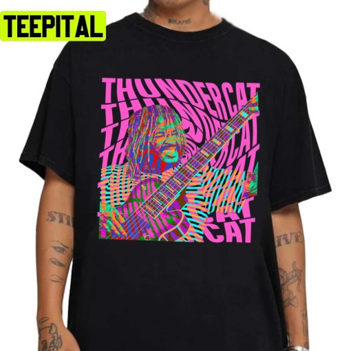 Retro Thundercat Neon Illustration Unisex Sweatshirt