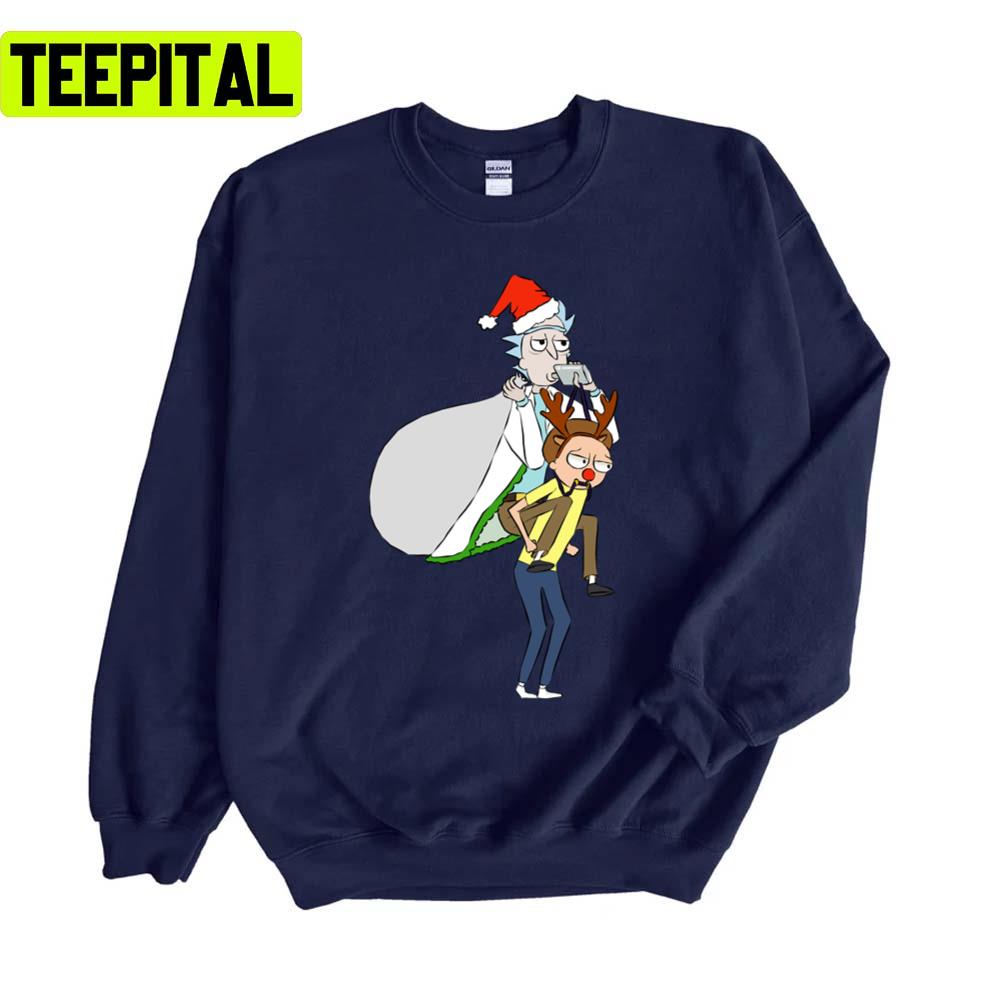 Rick And Morty Design Xmas Christmas Unisex Sweatshirt