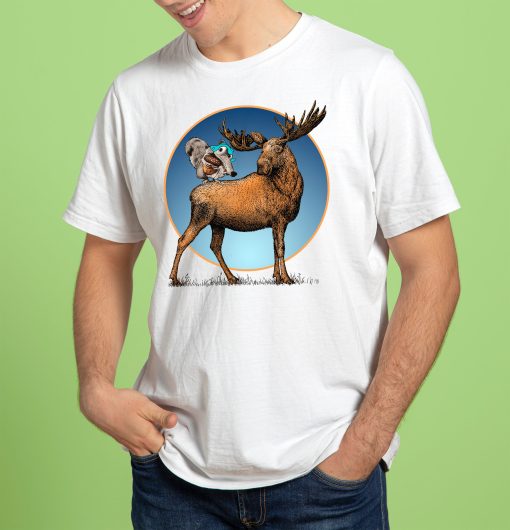 Rocky Bullwinkle Moose Squirrel Scrat The Saber Tooth Squirrel Unisex T-Shirt