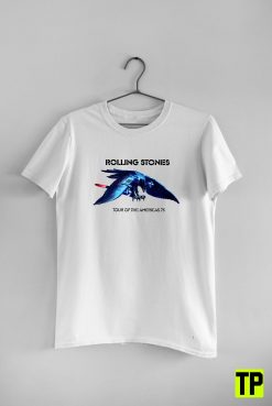 Rolling Stone The Americas 1975 Vtg White Unisex Shirt