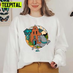 Round Art Spanish Mission Illustration Unisex Sweatshirt