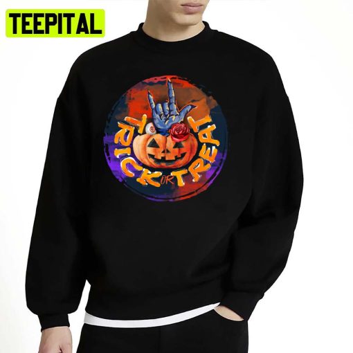 Round Logo Halloween Trick Or Treat Unisex Sweatshirt