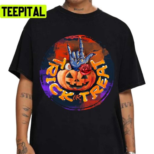 Round Logo Halloween Trick Or Treat Unisex Sweatshirt