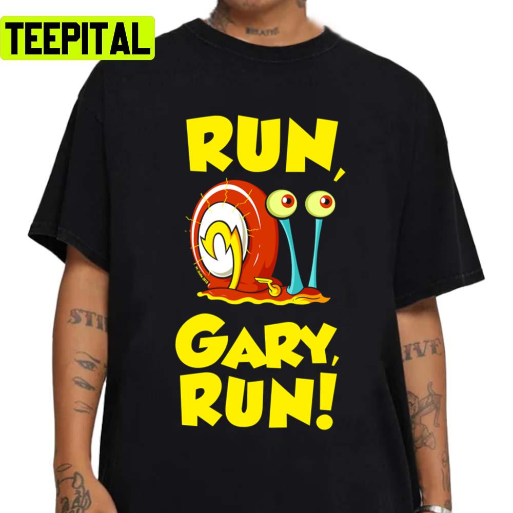 Run Gary Run Fitted Spongebob Squarepants Unisex Sweatshirt