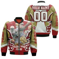 San Francisco 49ers Thank You Fans Personalized Bomber Jacket