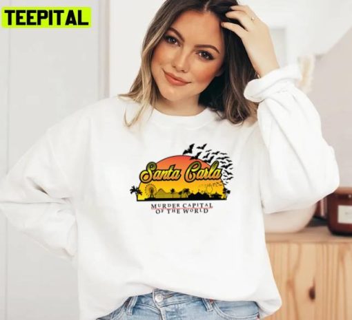 Santa Carla Murder Capital Variant Halloween Graphic Unisex Sweatshirt