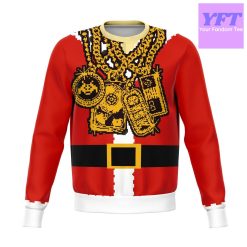 Santa Drip Dank Meme 2022 Design 3d Ugly Christmas Sweater