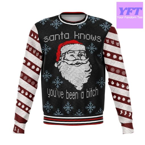 Santa Knows Meme 2022 Design 3d Ugly Christmas Sweater