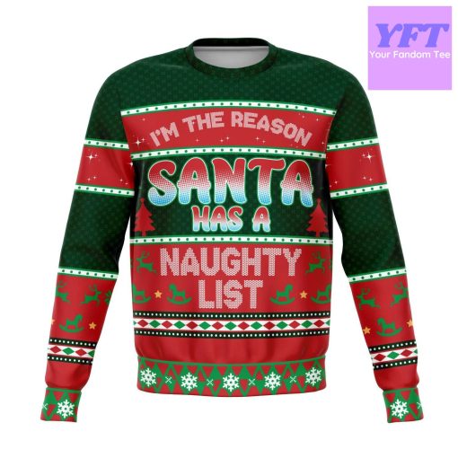 Santa Naughty List For For Meme 3d Ugly Christmas Sweater