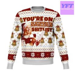 Santa Sht List Dank Meme 2022 Design 3d Ugly Christmas Sweater