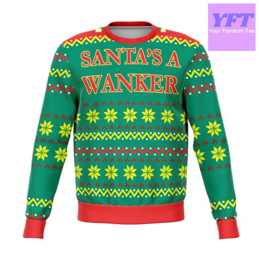 Santa’s Wanker Offensive Meme 2022 Design 3d Ugly Christmas Sweater