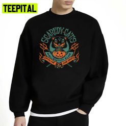 Scaredy Cats Halloween Graphic Unisex Sweatshirt