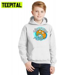 Scary Pumpkin Eating Monster Halloween Illustration Hoodie