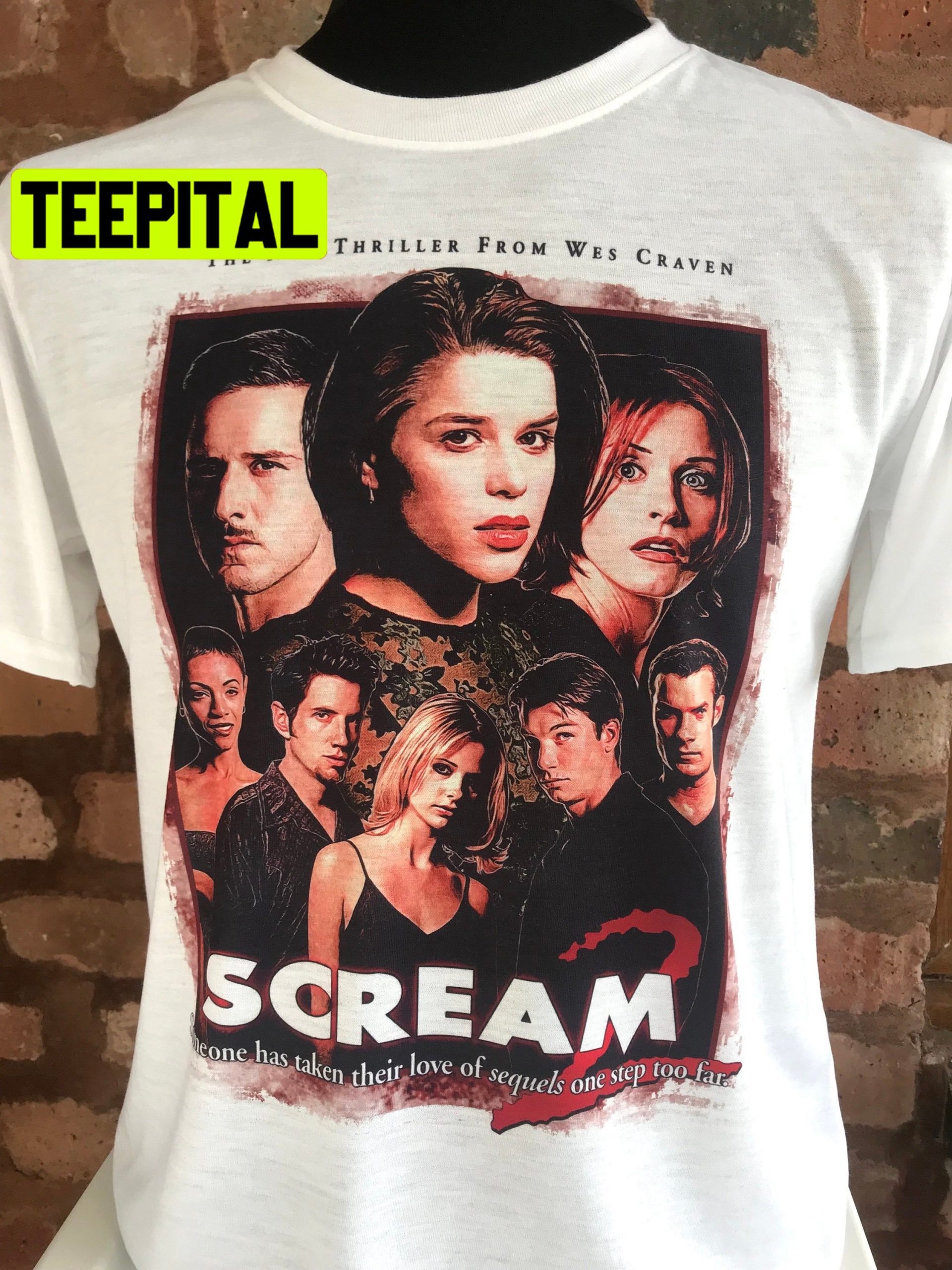 Scream 2 Movie Neve Campbell Sarah Michelle Gellar 1997 Halloween Trending Unsiex T-Shirt