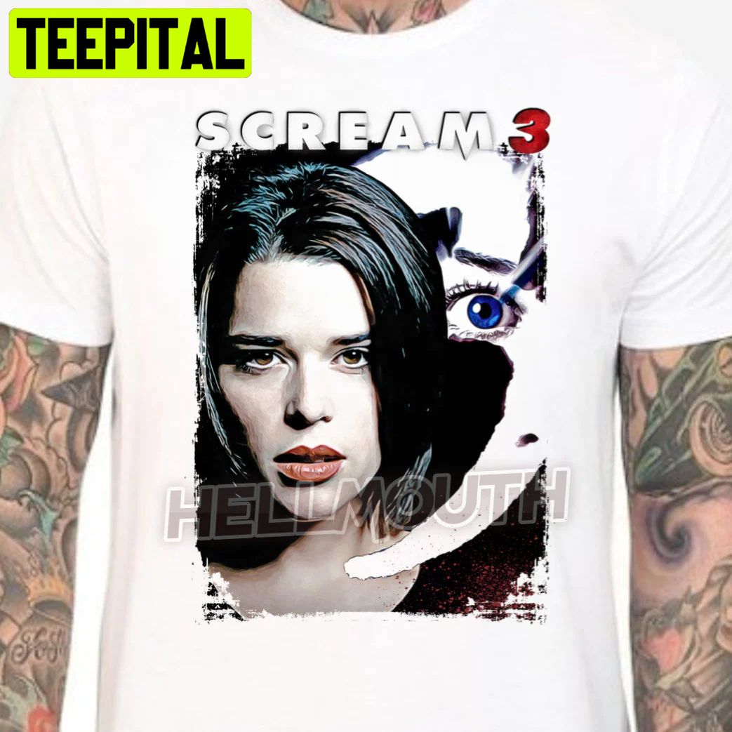 Scream 3 Movie Sidney Prescott Neve Campbell Halloween Trending Unsiex T-Shirt