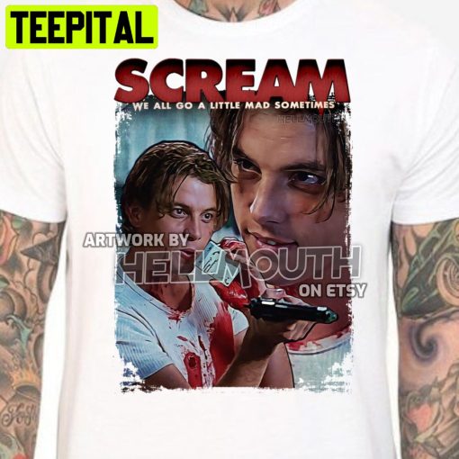 Scream Movie Billy Loomis Skeet Ulrich Vintage Art Halloween Trending Unsiex T-Shirt