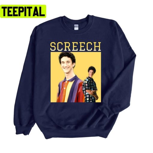 Screech Retro Portrait Saved By The Bell Unisex Sweatshirt