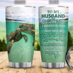 Sea Turtle Couple To My Husband Stainless Steel Cup