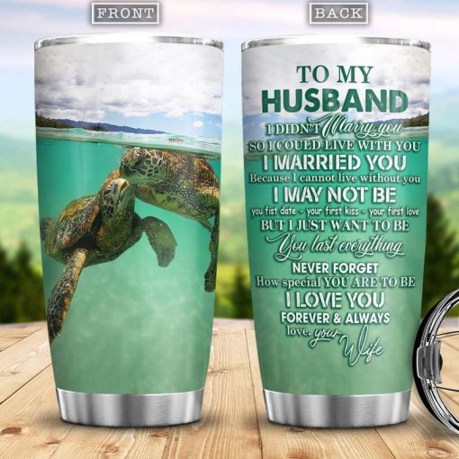 Sea Turtle Couple To My Husband Stainless Steel Cup