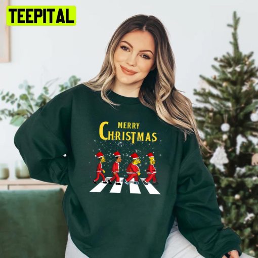 Simp’s Merry Chirstmas On Abbey Road Unisex Sweatshirt