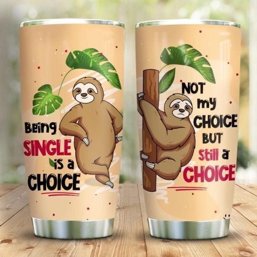 Single Sloth Stainless Steel Cup