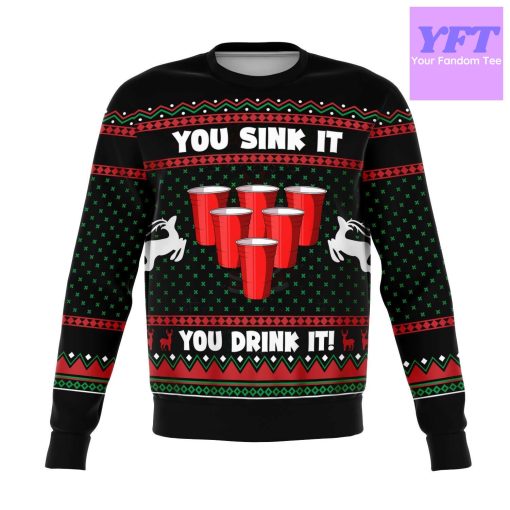 Sink And Drink For For Meme 3d Ugly Christmas Sweater