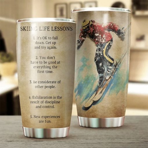 Skiing Life Lessons Stainless Steel Cup