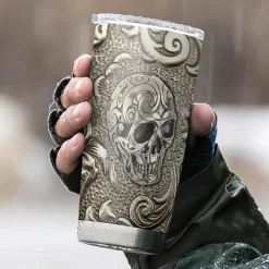 Skull Bronze Stainless Steel Cup