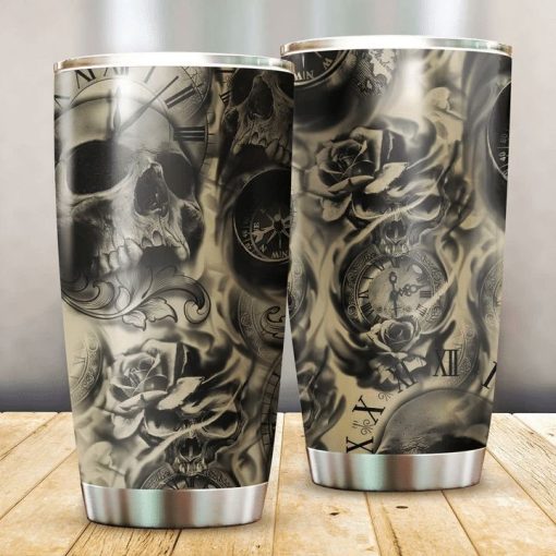 Skull Rose Stainless Steel Cup