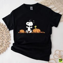 Snoopy Dog Autumn Pumpkins Peanuts Retro Snoopy Cute Fall Unisex Shirt