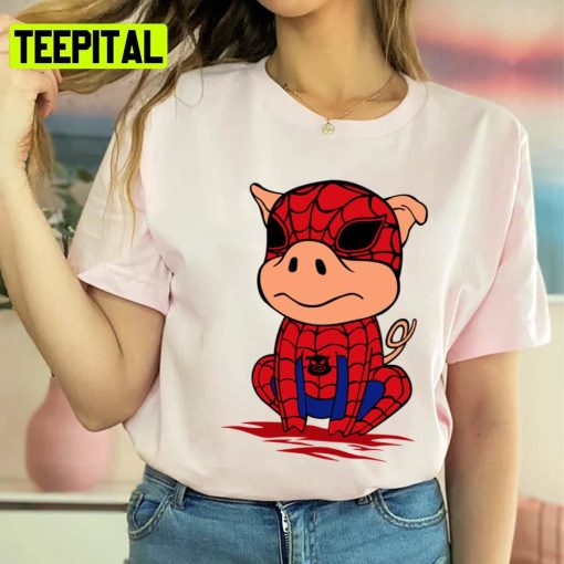 Spider Funny Pig Design Unisex Sweatshirt