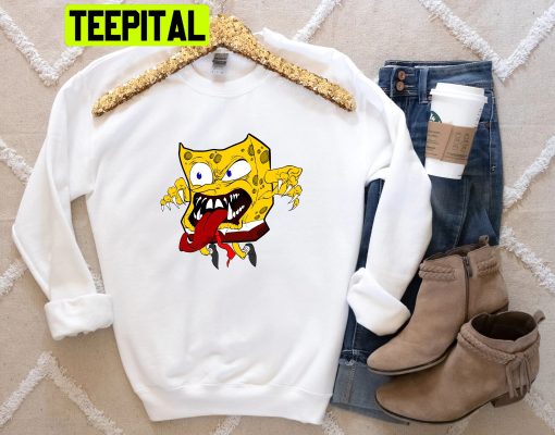 Spongebob Spooky Cartoons Tv Show Cartoon Hallowen Trending Unisex Shirt