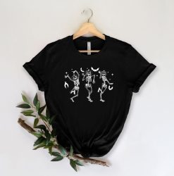 Spooky Scary Skeletons Dancing Halloween Shirt