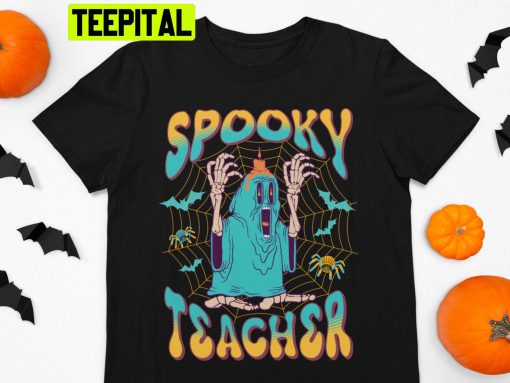 Spooky Teacher Ghost Halloween Trending Unisex Shirt