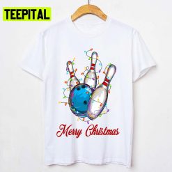 Sports Art Merry Christmas Bowling Unisex T-Shirt