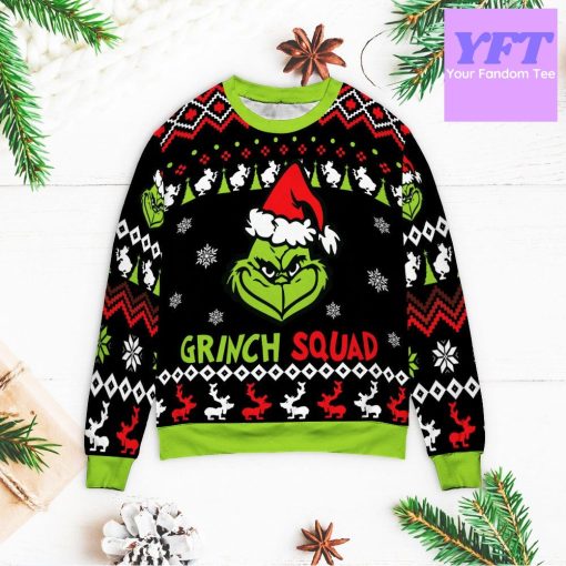 Squad The Grinch 3d Ugly Christmas Sweater