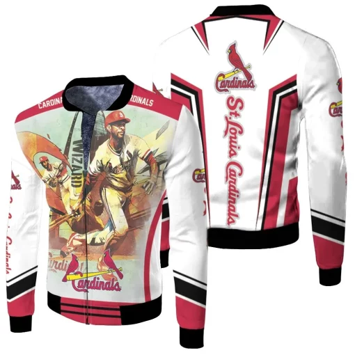 St Louis Cardinals The Wizard Ozzie Smith For Fan Fleece Bomber Jacket