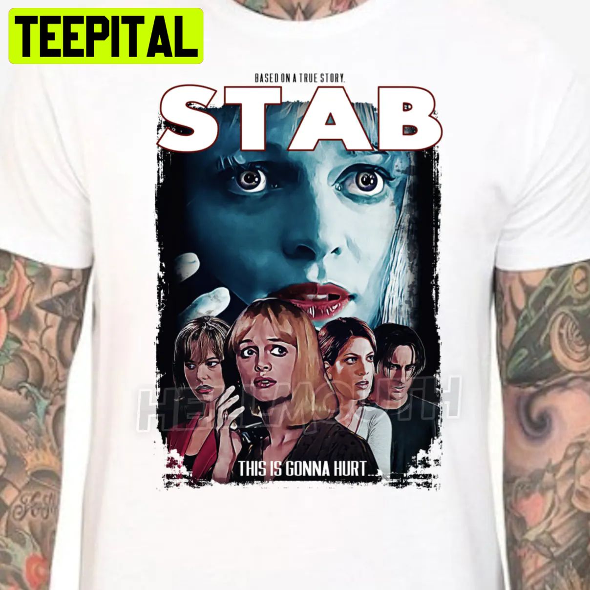 Stab Scream Movie Sidney Prescott Tori Spelling Halloween Trending Unsiex T-Shirt