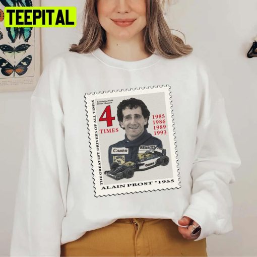 Stamp Alain Prost Formula 1 Car Racing F1 Unisex T-Shirt