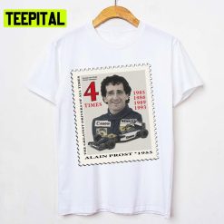 Stamp Alain Prost Formula 1 Car Racing F1 Unisex T-Shirt