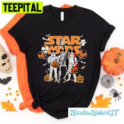Star Wars Skeleton Darth Vader Stormtrooper Disney Pumpkin Halloween Trending Unisex Shirt