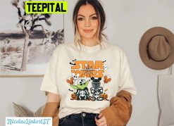 Star Wars Skeleton Yoda And Mandalorian Trending Unisex Shirt