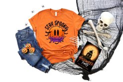 Stay Spooky Funny Party Ghost Kid Boo Vintage Fall Pumpkin Halloween Unisex T-Shirt