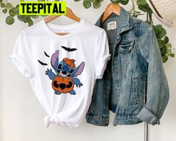 Stitch Pumpkin HalloweenTrending Unisex Shirt