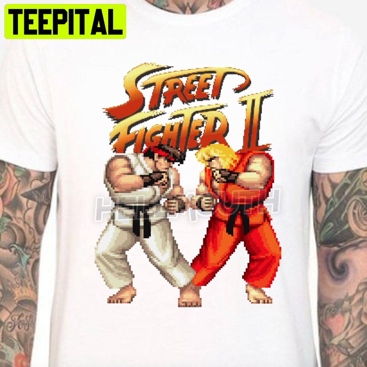 Street Fighter 2 Ryu Vs Ken Halloween Trending Unsiex T-Shirt
