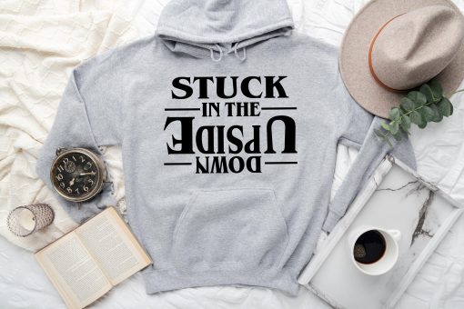 Stuck In The Upside Down Stranger Things Season 4 Spotify Running Up That Hill Trending Unisex Hoodie