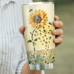 Sunflower Bee Stainless Steel Cup