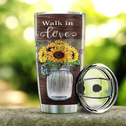 Sunflower Hummingbird Stainless Steel Cup