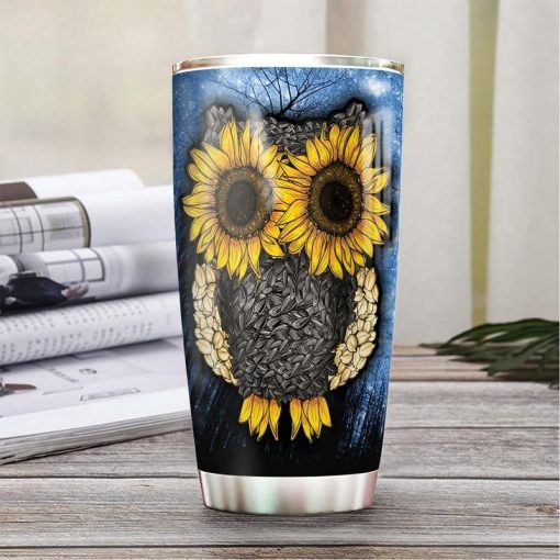 Sunflower Owl Stainless Steel Cup