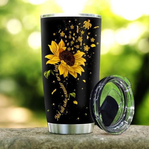 Sunflower Sea Turtle Wander Stainless Steel Cup